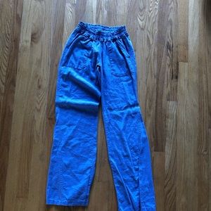 foxy ocean side flare linen pants
